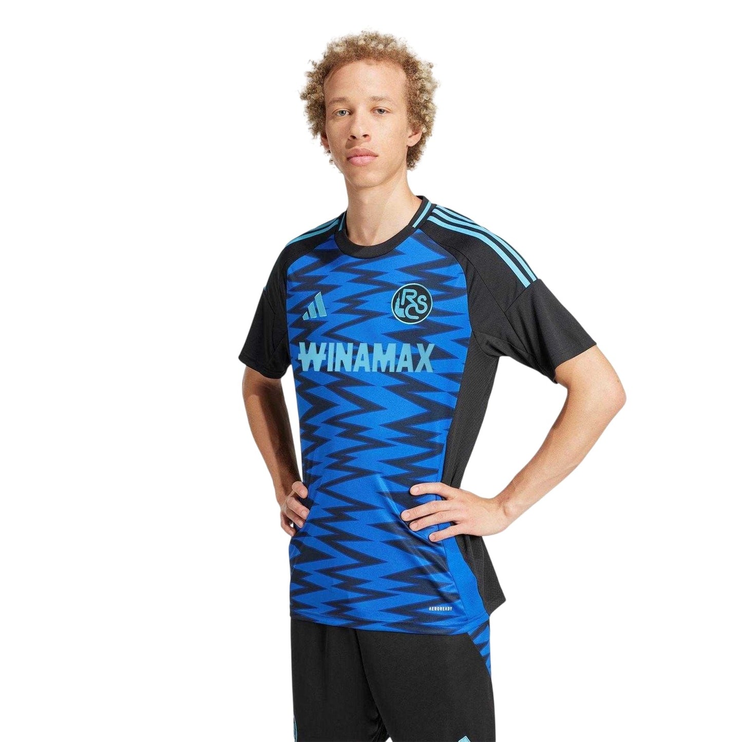 Team Royal Blue - Side - Adidas Mens RC Strasbourg Third Jersey