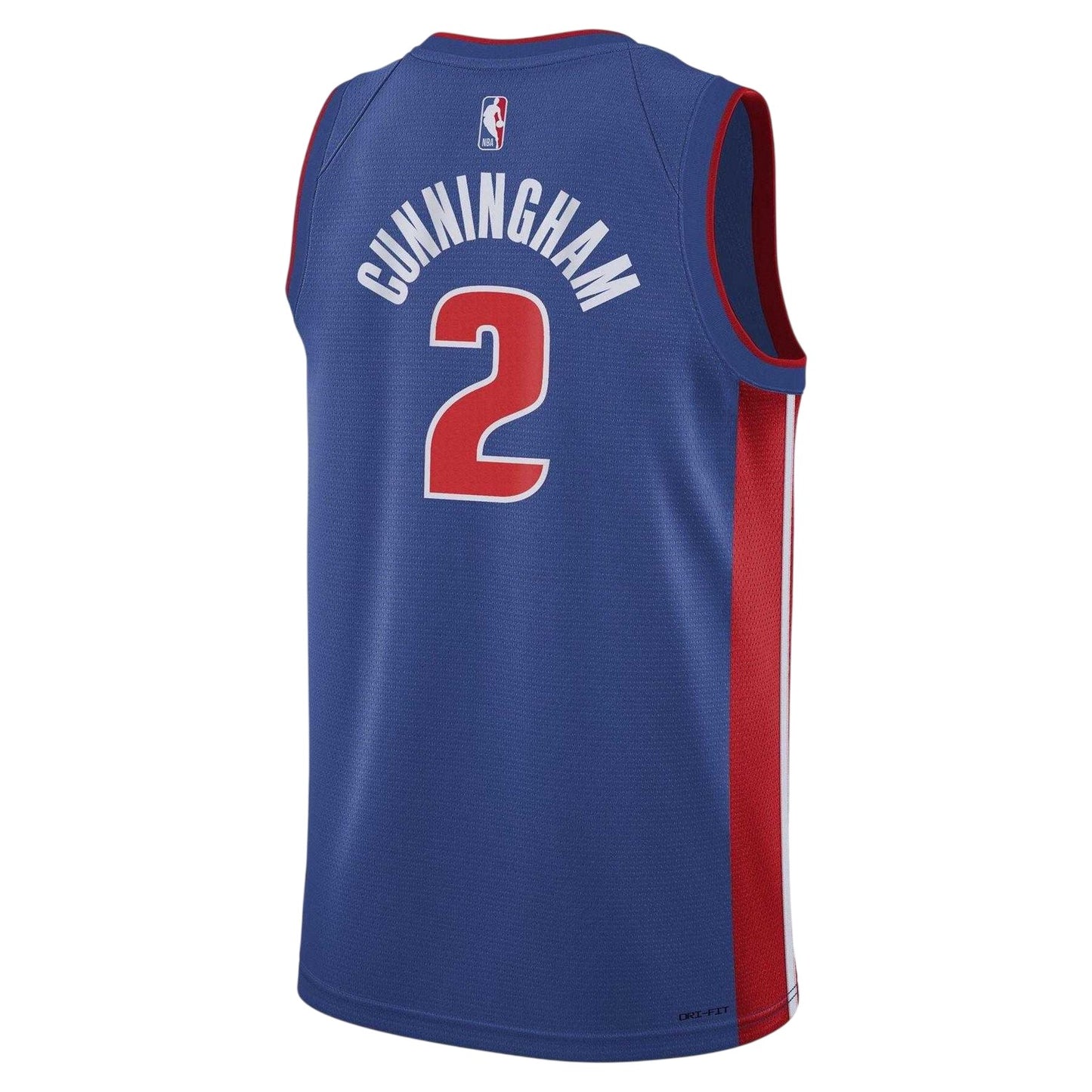 Blue - Back - Nike Childrens-Kids Cunningham Detroit Pistons Basketball Jersey