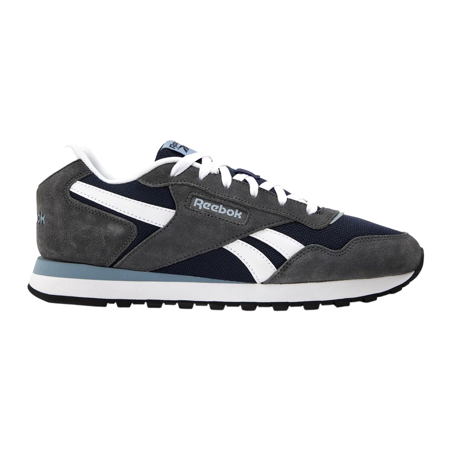 Navy-Grey - Front - Reebok Childrens-Kids Glide Logo Trainers
