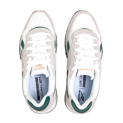 White-Green - Side - Reebok Childrens-Kids Glide Logo Trainers