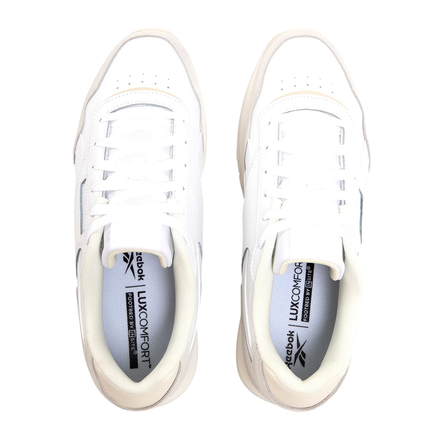 White-Grey - Side - Reebok Childrens-Kids Glide Logo Trainers