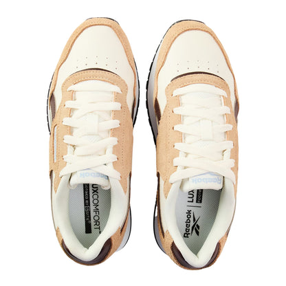 Chalk-Tan - Side - Reebok Childrens-Kids Glide Logo Trainers