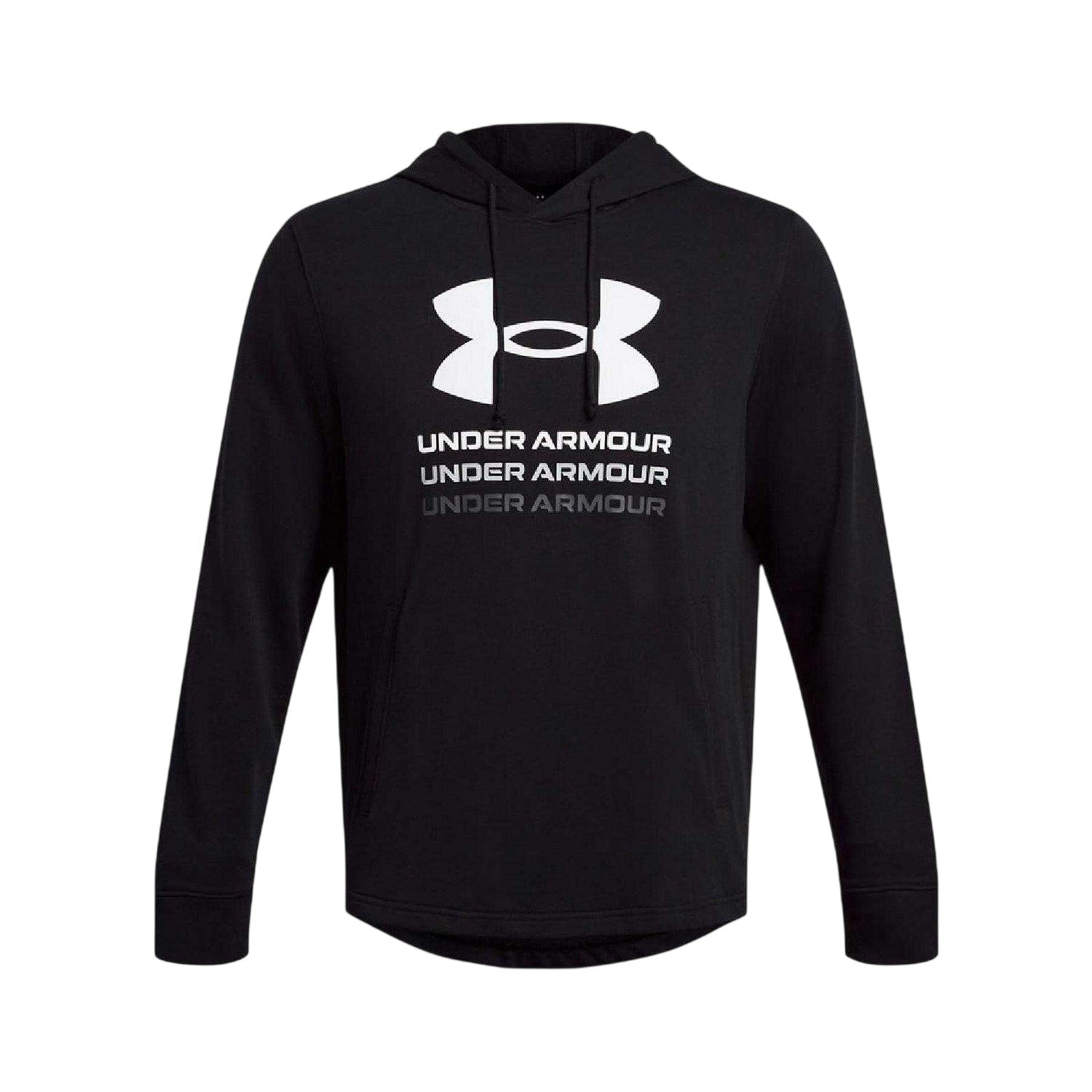 Black - Front - Under Armour Mens French Terry Hoodie