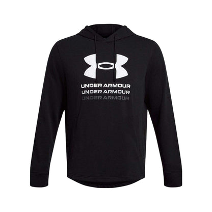 Black - Front - Under Armour Mens French Terry Hoodie