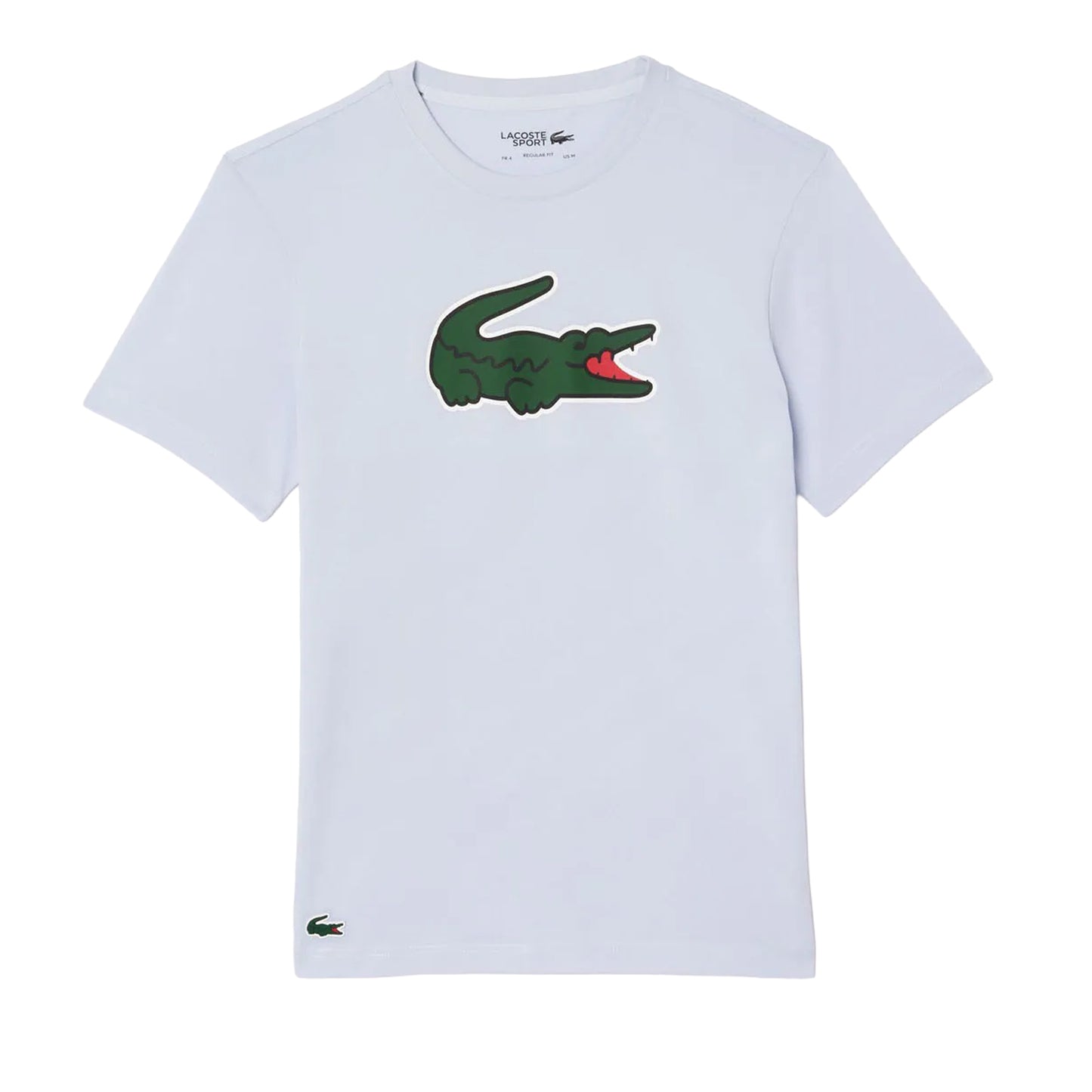 White - Front - Lacoste Mens Logo Ultra Dry Sport T-Shirt