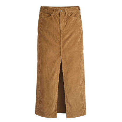 Ermine - Front - Levis Womens-Ladies Denim High Waist Maxi Skirt
