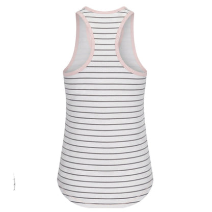Off White - Back - PJ Salvage Womens-Ladies Striped Racerback Tank Top