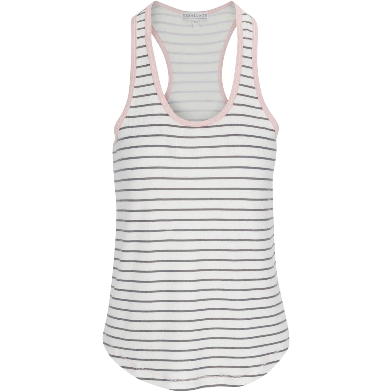 Off White - Front - PJ Salvage Womens-Ladies Striped Racerback Tank Top