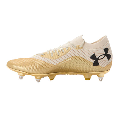 Ivory-Brown-Anthracite - Back - Under Armour Mens Shadow Elite 2.0 Football Boots