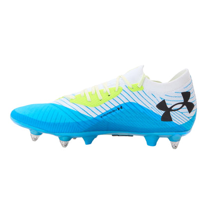 White-Blue - Back - Under Armour Mens Shadow Elite 2.0 Football Boots