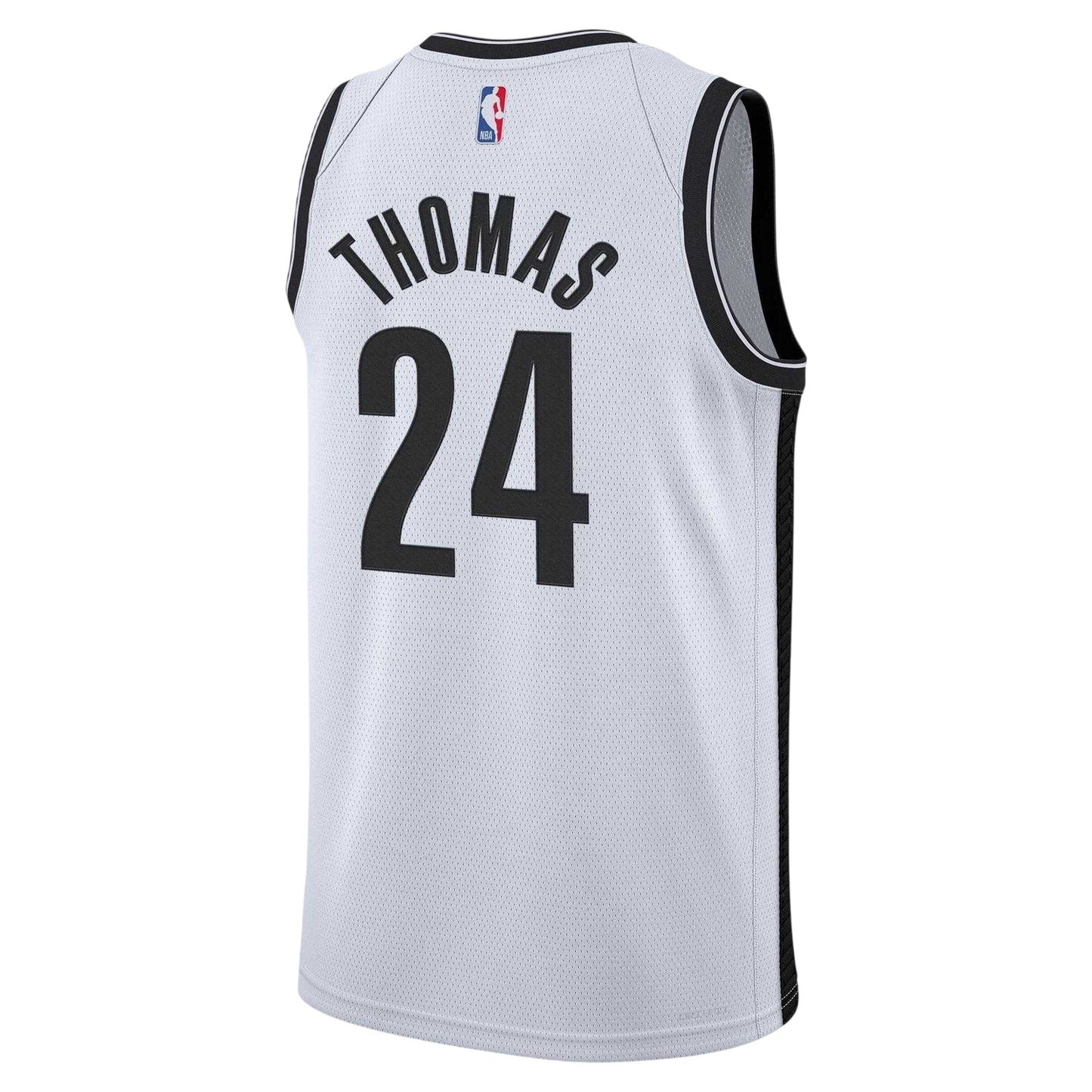 White - Back - Brooklyn Nets Childrens-Kids Thomas Nike Basketball Jersey