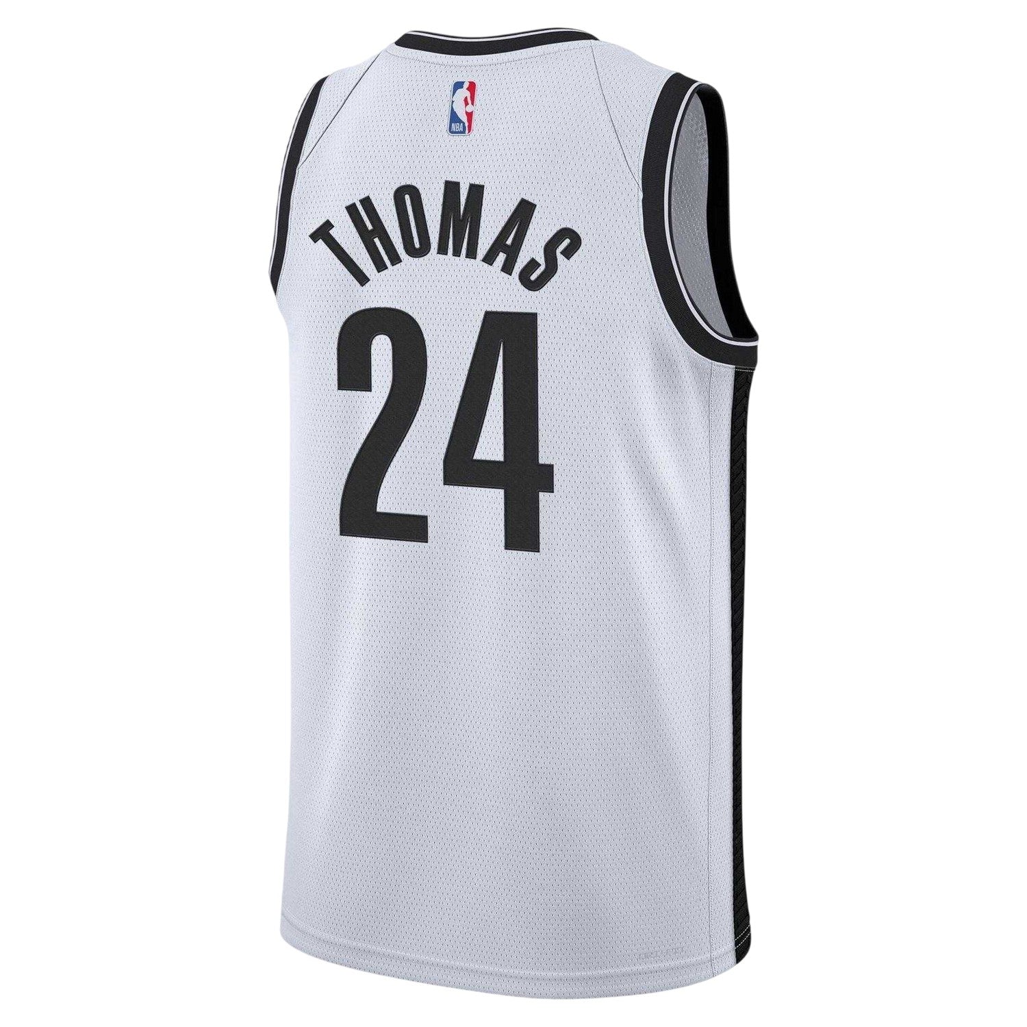 White - Back - Brooklyn Nets Childrens-Kids Thomas Nike Basketball Jersey