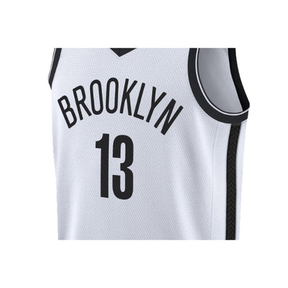 White - Side - Brooklyn Nets Childrens-Kids Thomas Nike Basketball Jersey