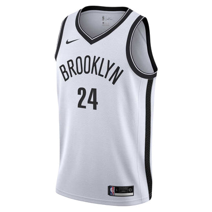 White - Front - Brooklyn Nets Childrens-Kids Thomas Nike Basketball Jersey