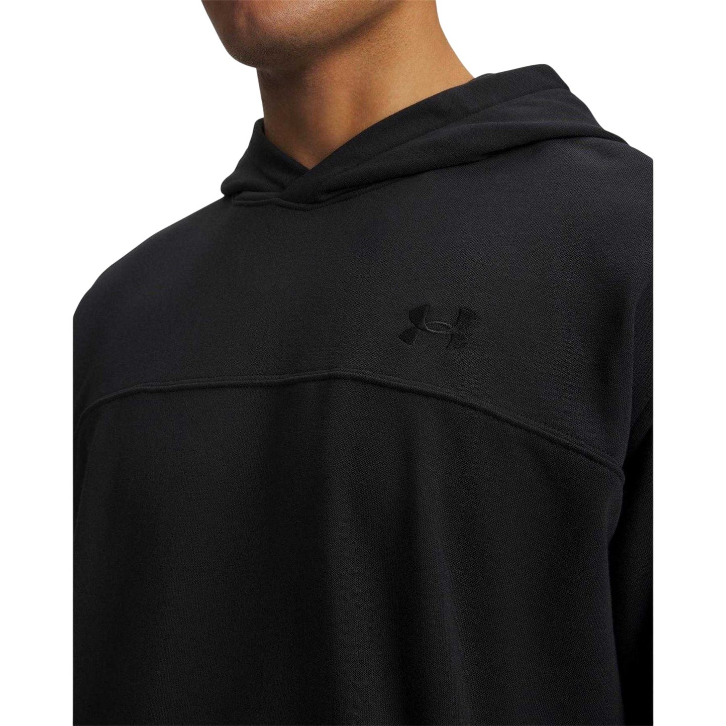 Black - Side - Under Armour Mens Rival Hoodie