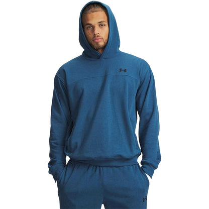Blue-Black - Front - Under Armour Mens Rival Hoodie