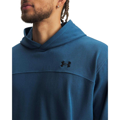 Blue-Black - Side - Under Armour Mens Rival Hoodie
