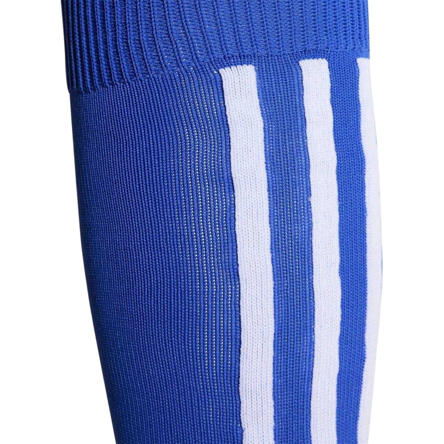 Royal Blue-White - Side - Adidas Childrens-Kids Santos Logo Football Socks