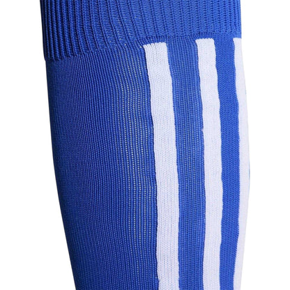 Royal Blue-White - Side - Adidas Childrens-Kids Santos Logo Football Socks