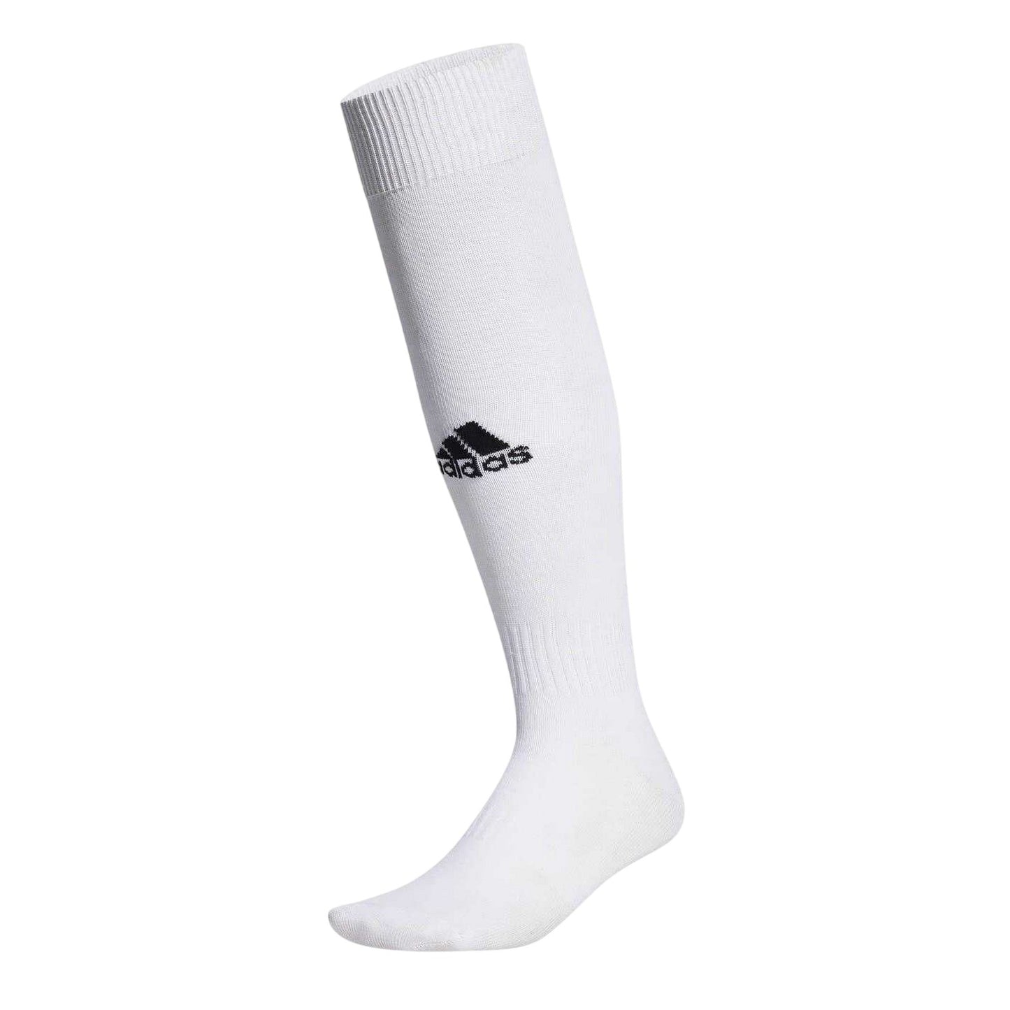 White-Black - Front - Adidas Childrens-Kids Santos Logo Football Socks