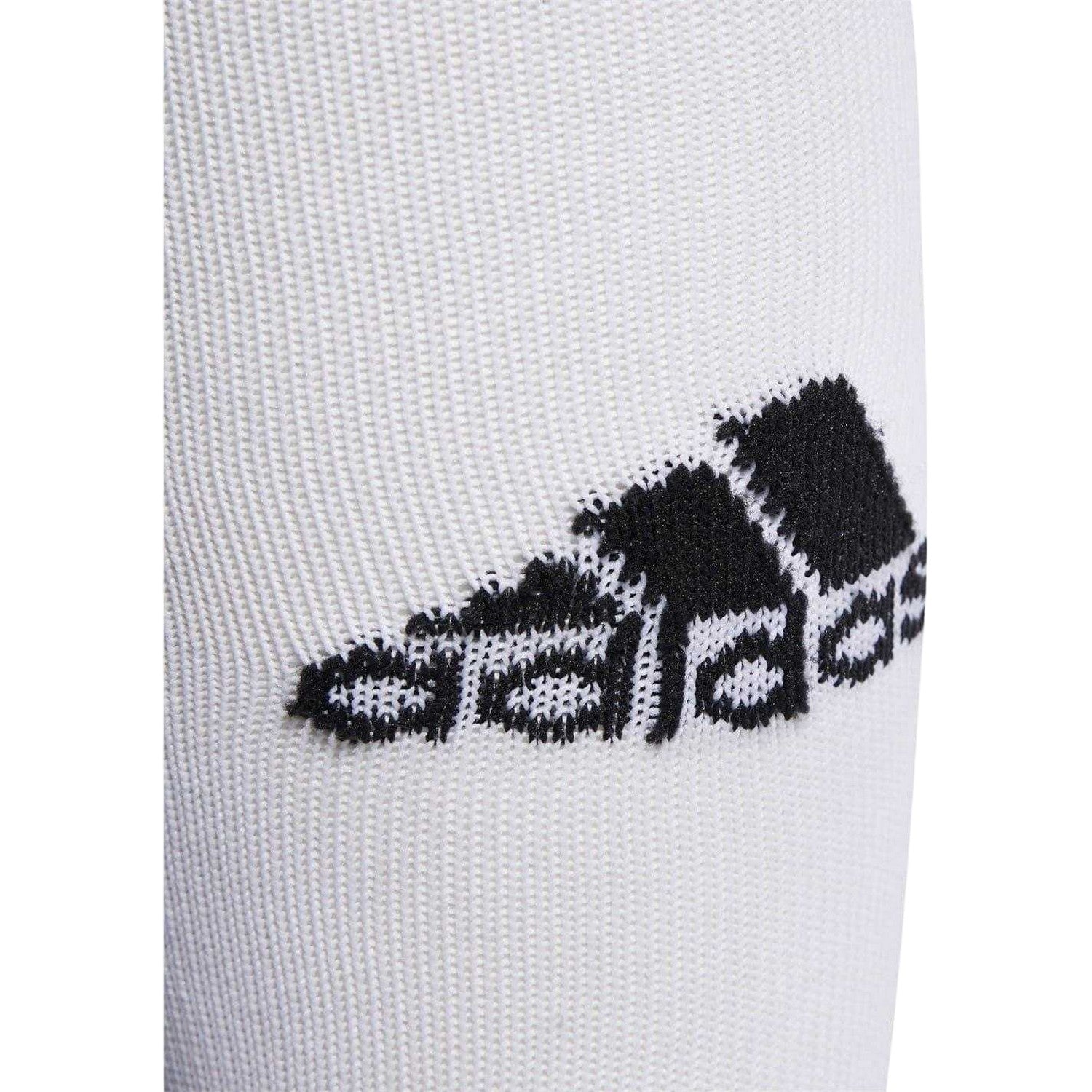 White-Black - Back - Adidas Childrens-Kids Santos Logo Football Socks