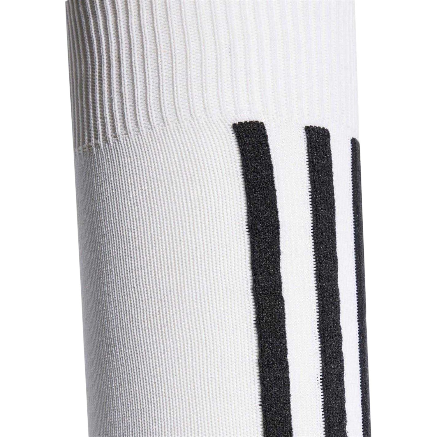 White-Black - Side - Adidas Childrens-Kids Santos Logo Football Socks