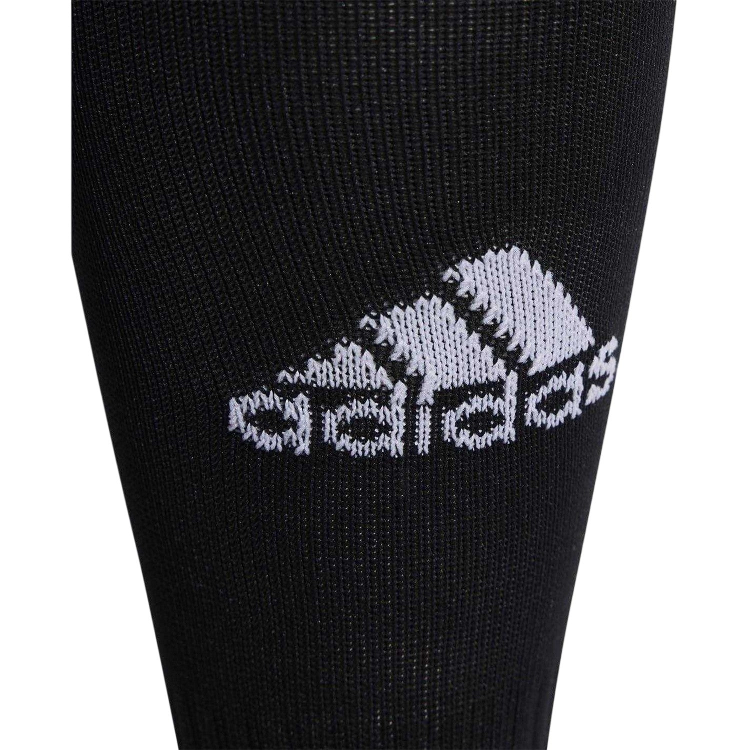 Black-White - Side - Adidas Childrens-Kids Santos Logo Football Socks
