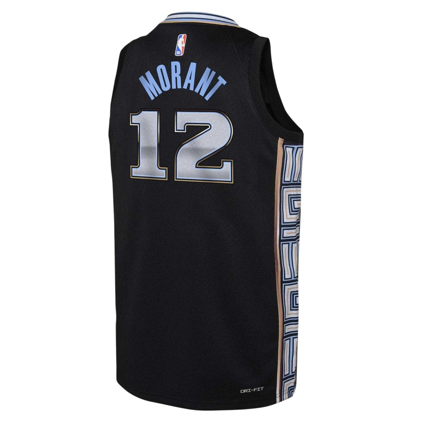 Black - Back - Nike Childrens-Kids Morant Memphis Grizzlies Basketball Jersey