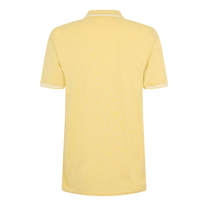 Yellow - Back - Hugo Boss Mens Collared Polo Shirt