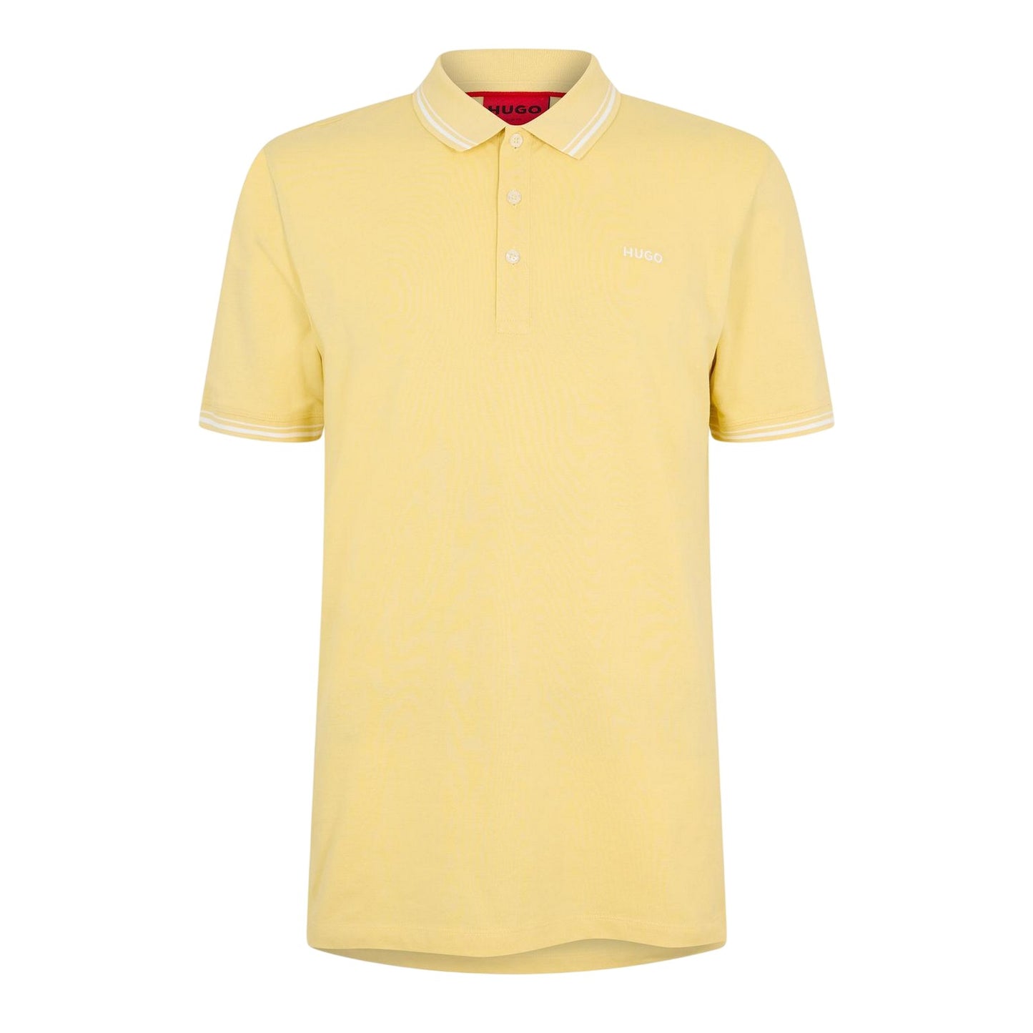 Yellow - Front - Hugo Boss Mens Collared Polo Shirt