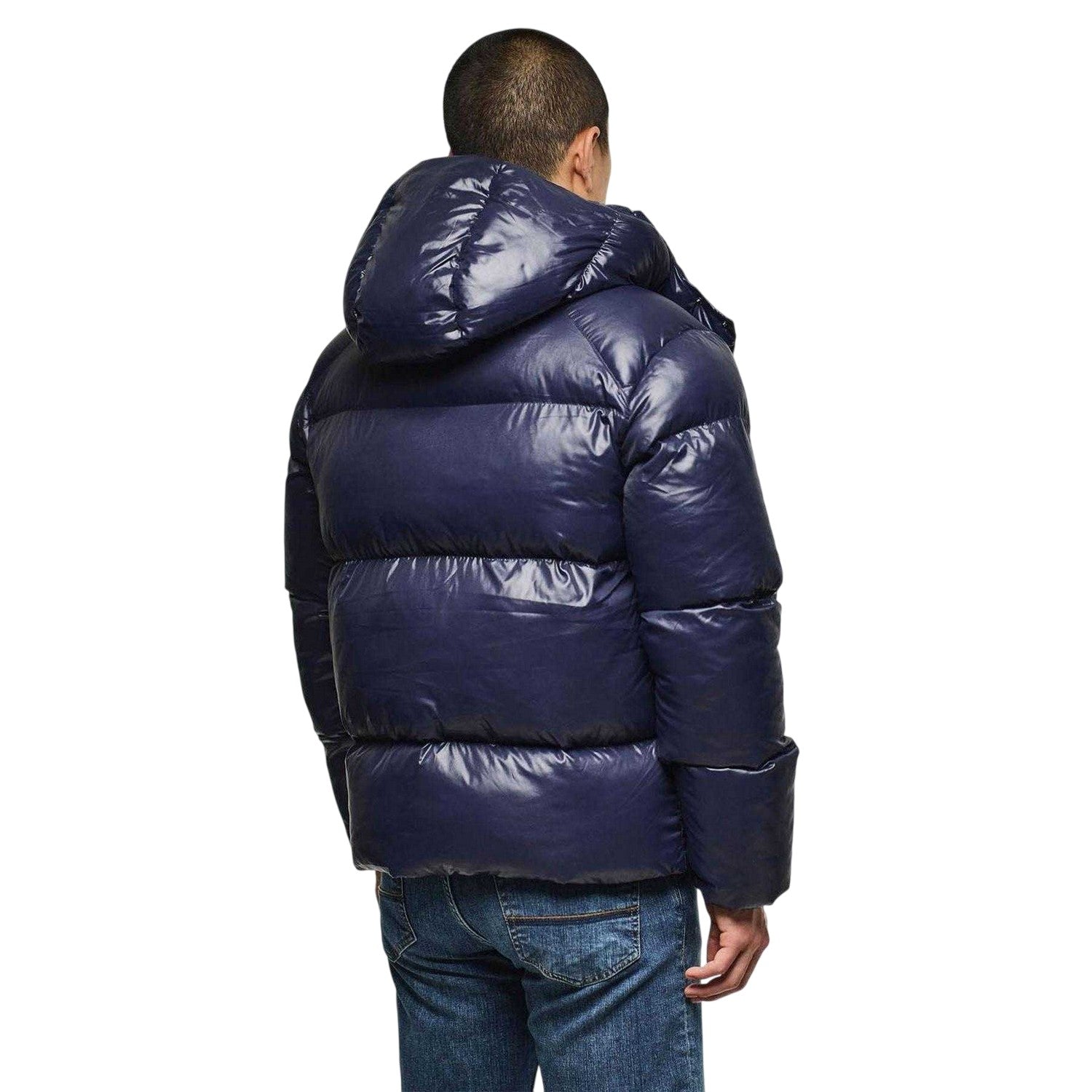Navy - Back - Weekend Offender Mens Odetta PrimaLoft Puffer Jacket