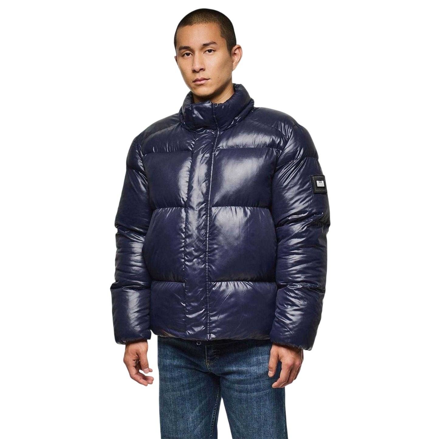 Navy - Side - Weekend Offender Mens Odetta PrimaLoft Puffer Jacket