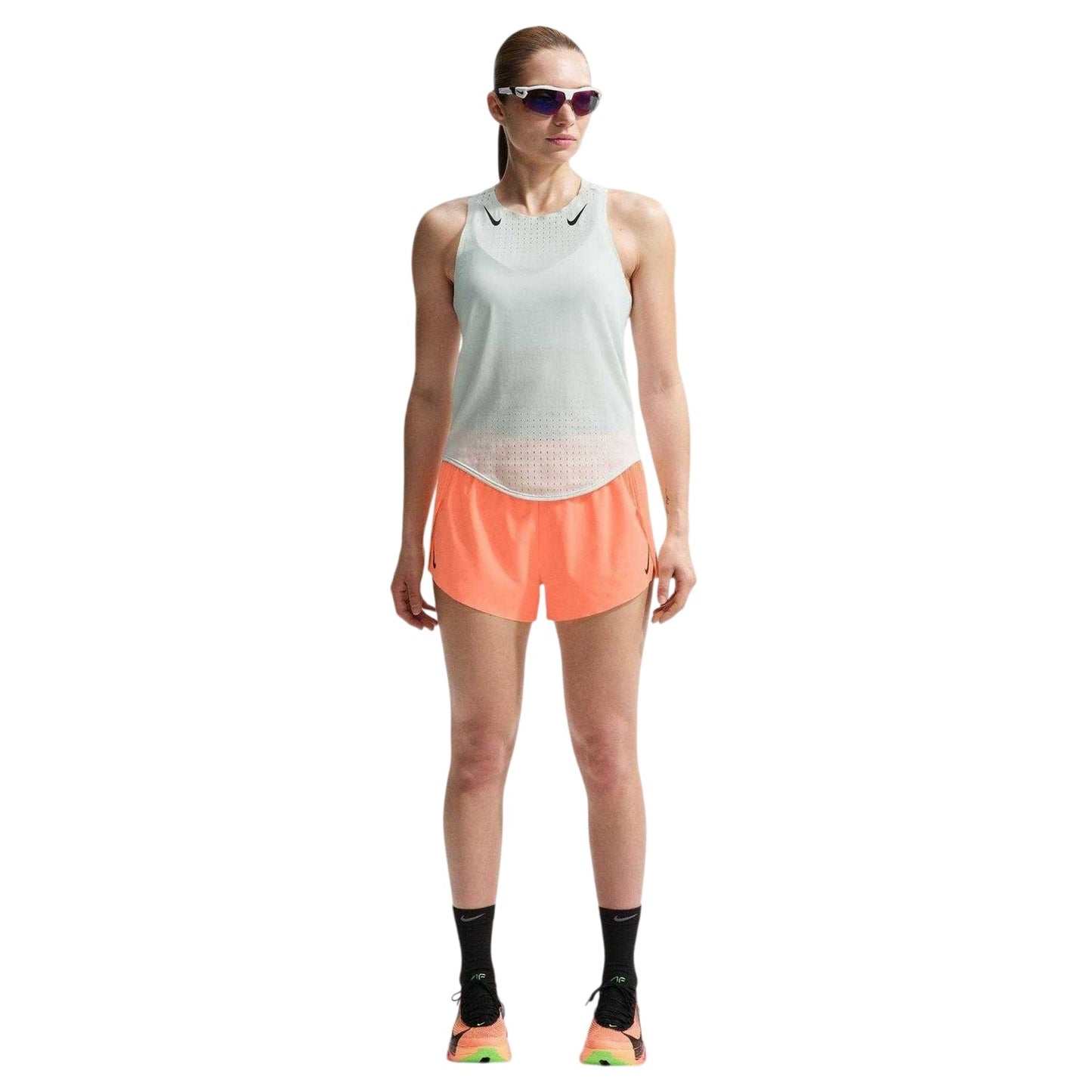Light Green - Front - Nike Womens-Ladies Dri-FIT Running Vest Top