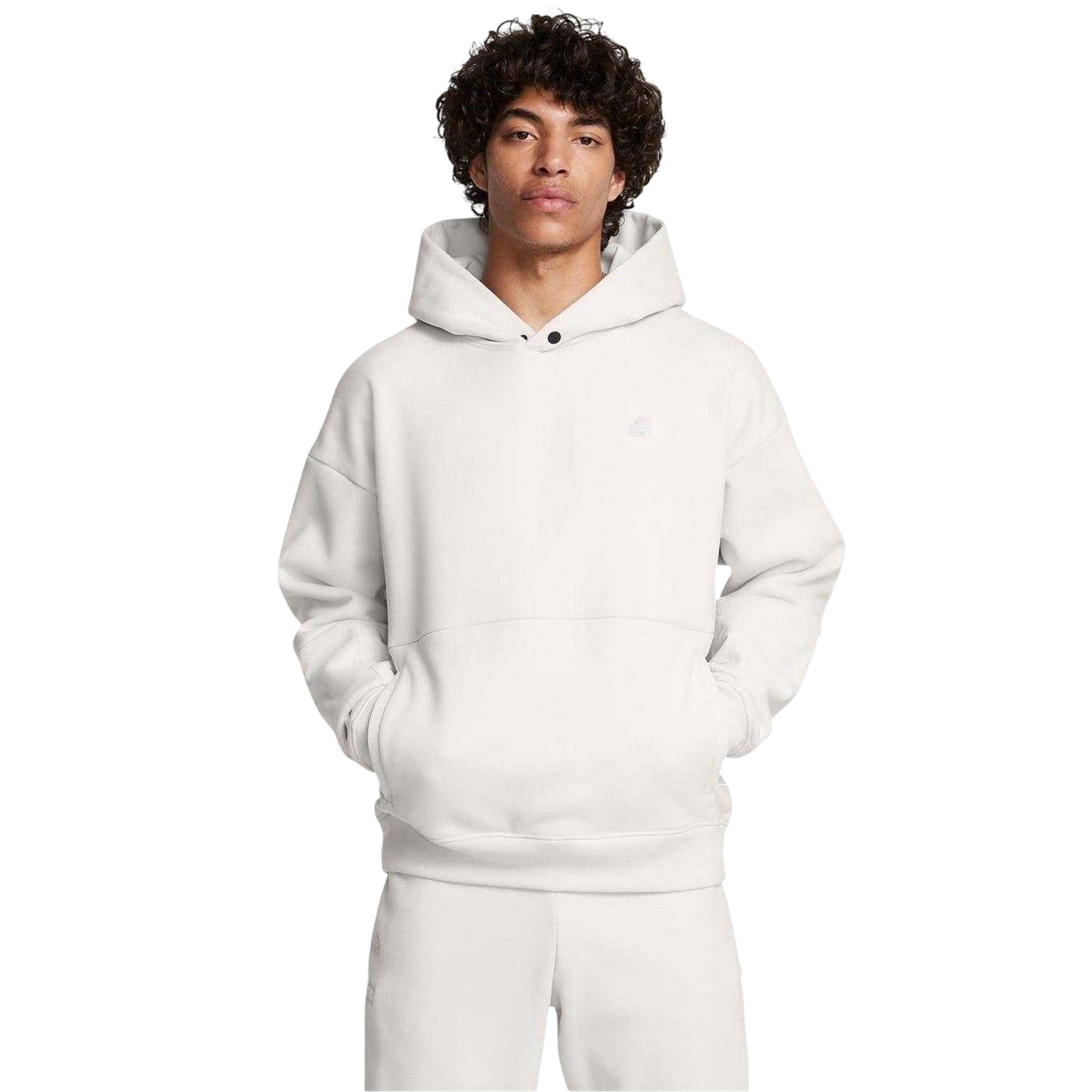 White - Side - Under Armour Mens Curry DNA Hoodie