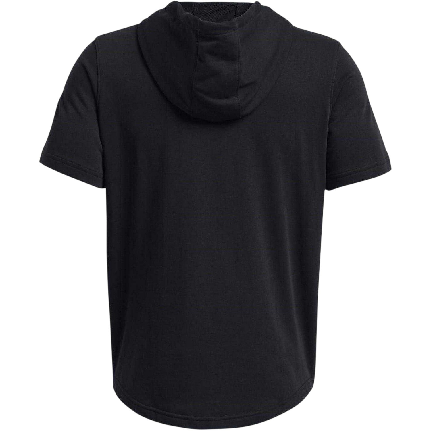 Black - Back - Under Armour Mens Project Rock Short-Sleeved Hoodie