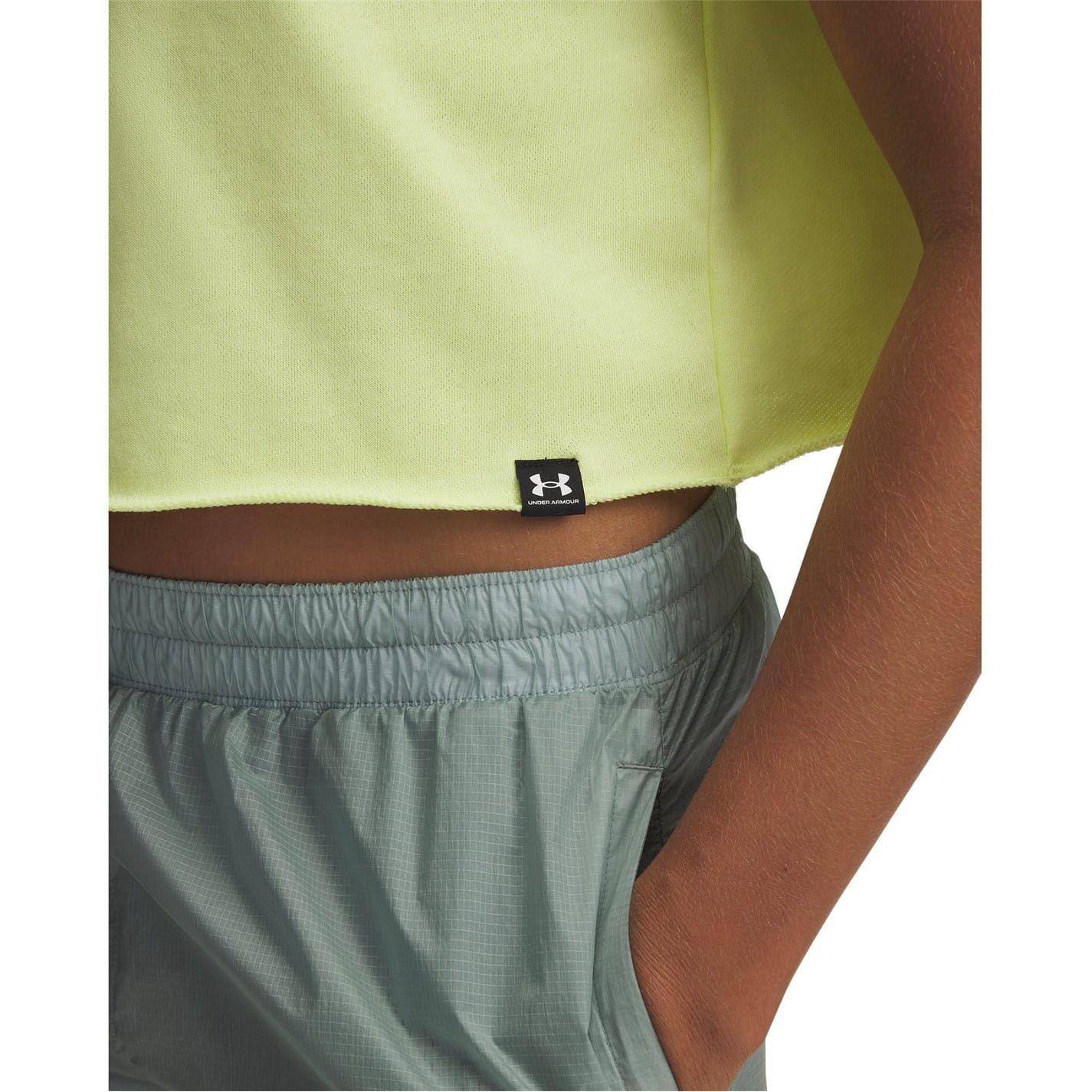 Yellow - Side - Under Armour Womens-Ladies Terrycloth Collared Polo Shirt
