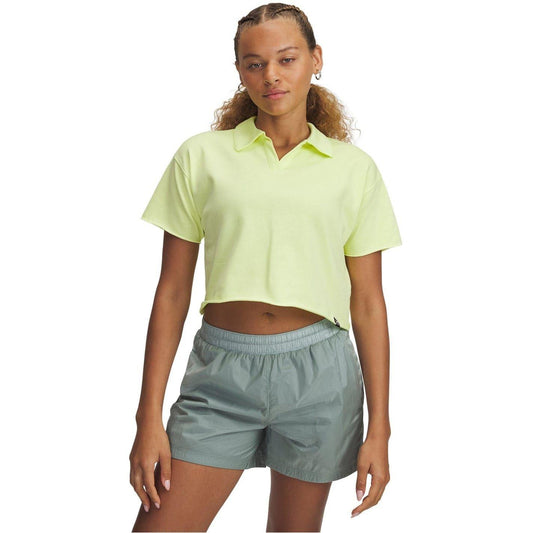 Yellow - Front - Under Armour Womens-Ladies Terrycloth Collared Polo Shirt