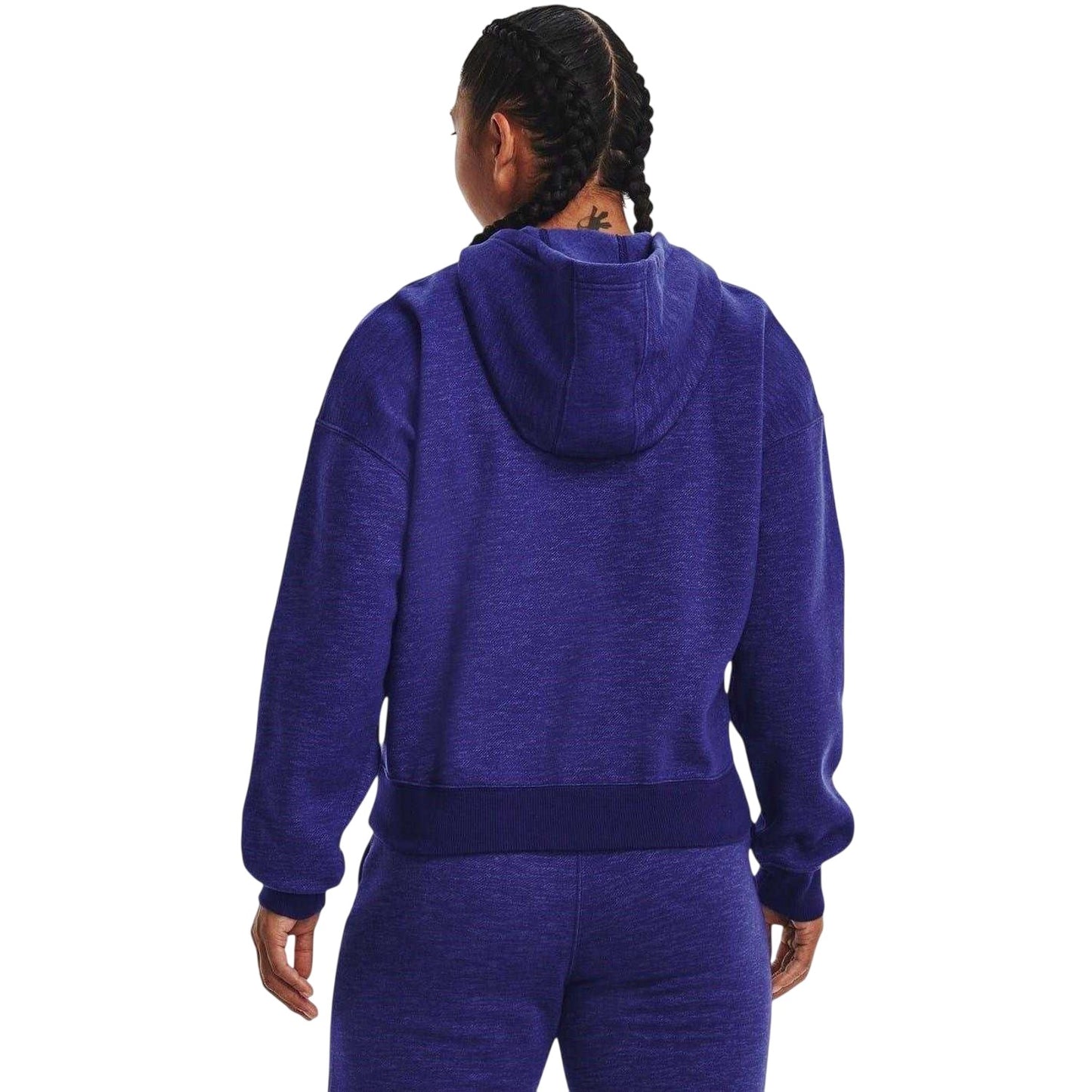 Blue - Back - Under Armour Womens-Ladies Essential Script Hoodie