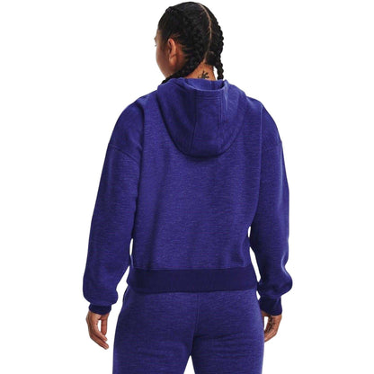 Blue - Back - Under Armour Womens-Ladies Essential Script Hoodie