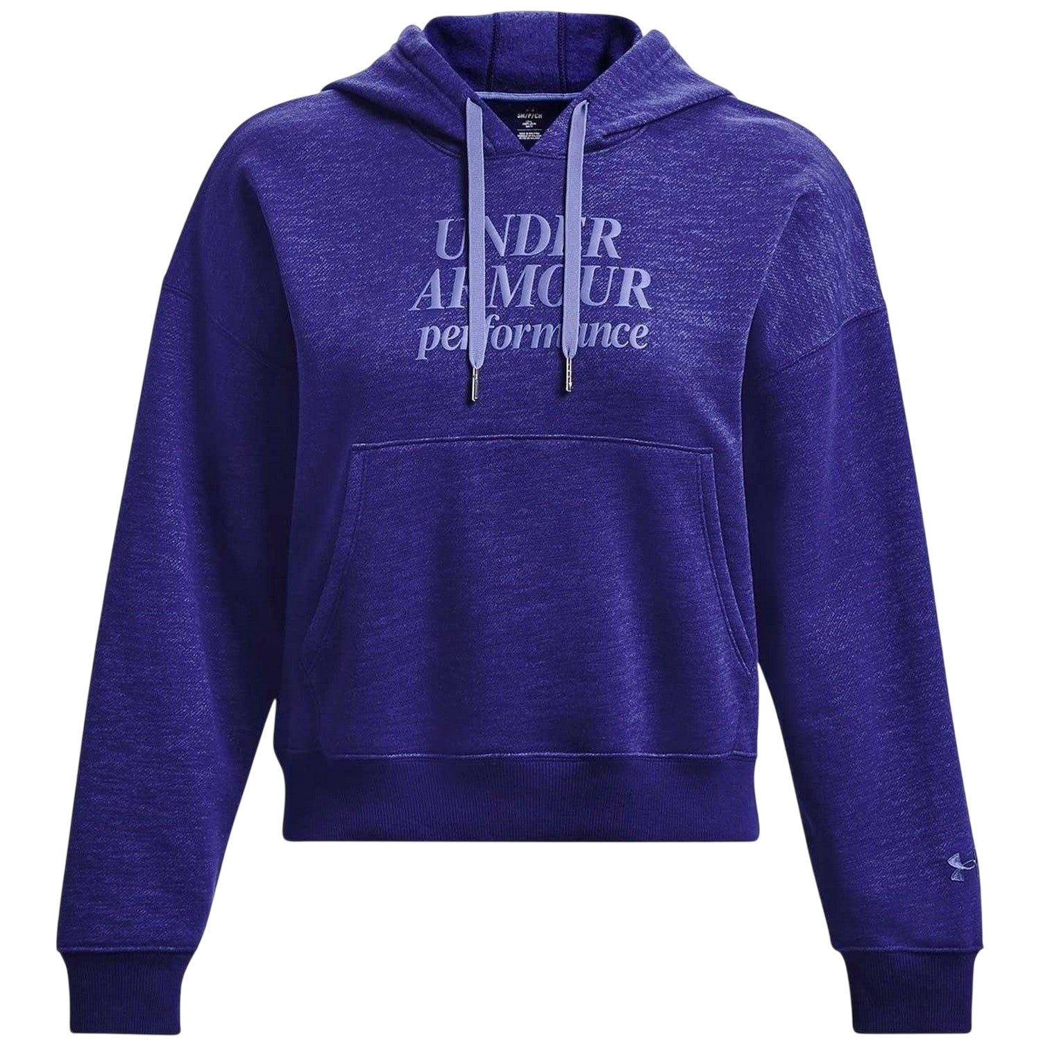 Blue - Front - Under Armour Womens-Ladies Essential Script Hoodie
