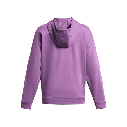 Purple - Back - Under Armour Womens-Ladies Rival Terry Oversized Full Zip Hoodie