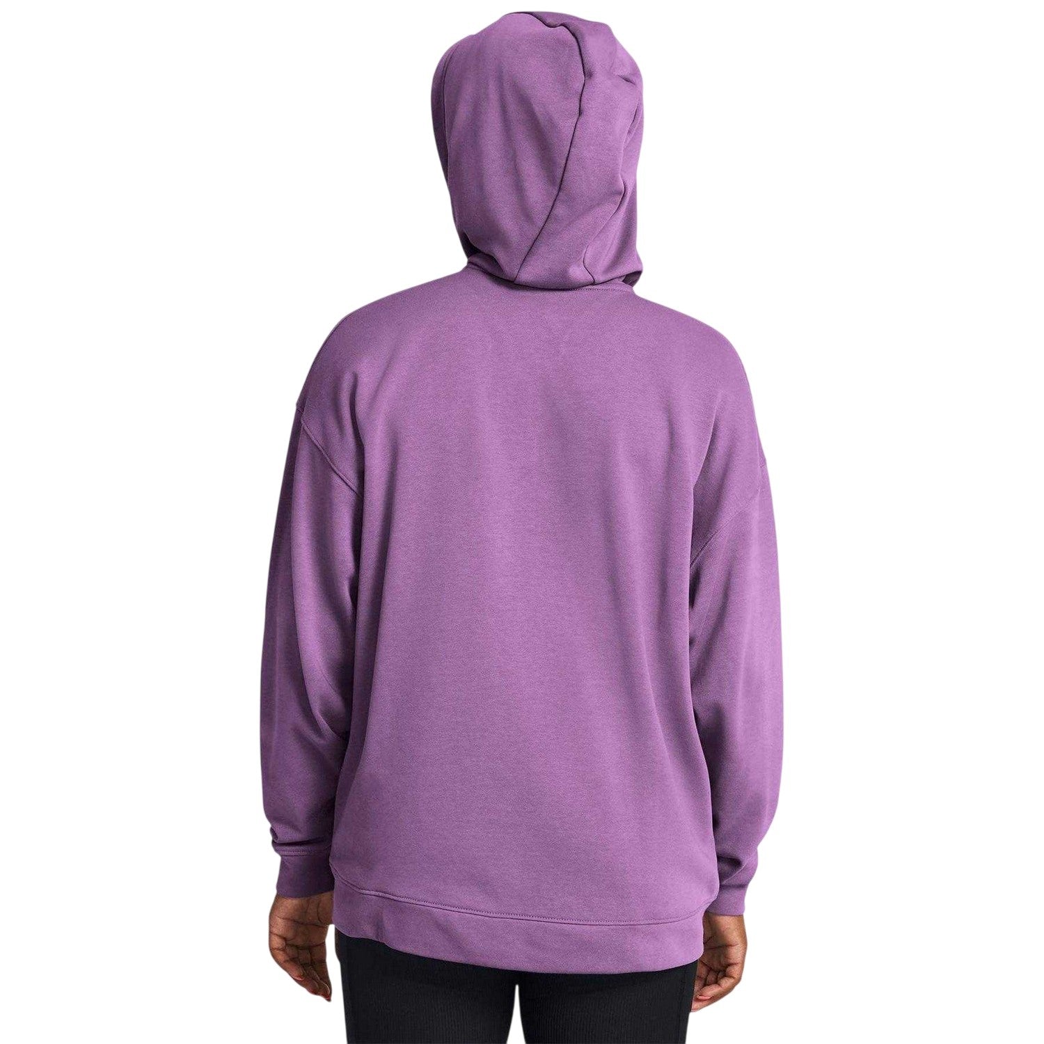 Purple - Side - Under Armour Womens-Ladies Rival Terry Oversized Full Zip Hoodie
