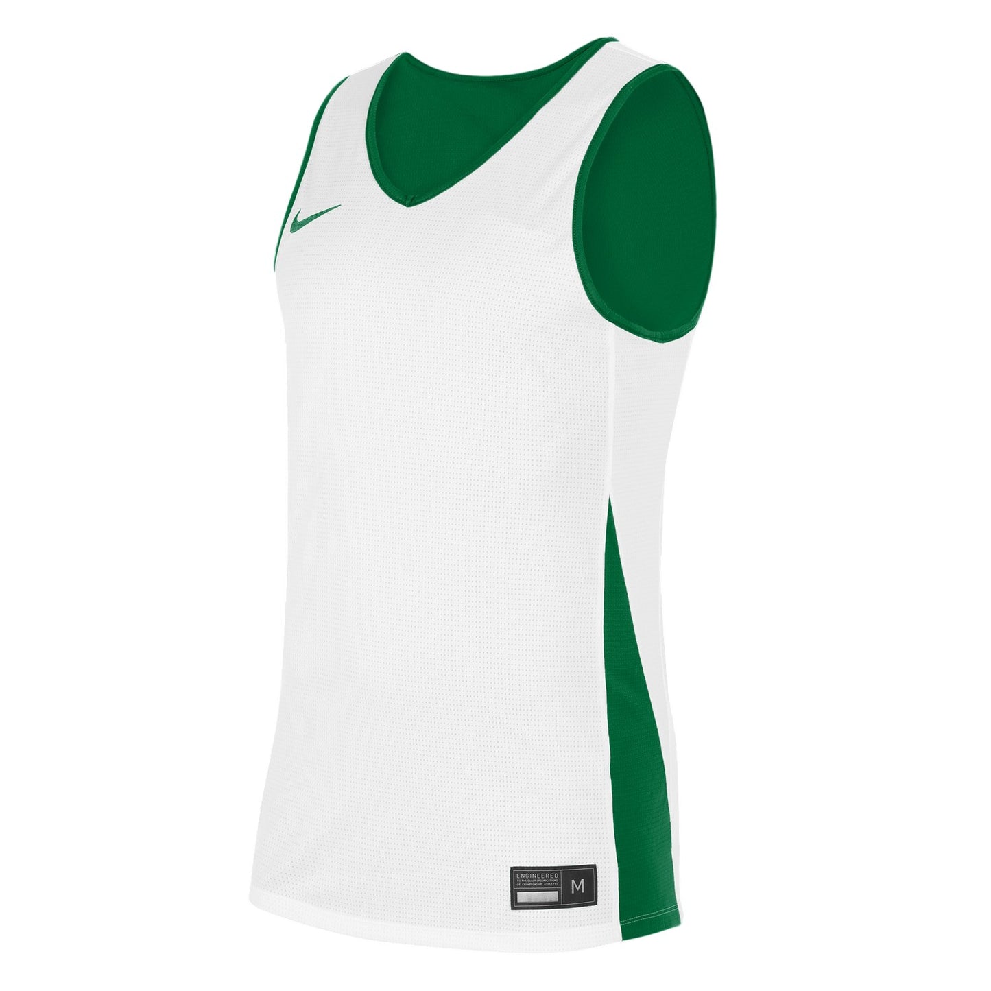 Pine Green-White - Side - Nike Mens Reversible Basketball Jersey