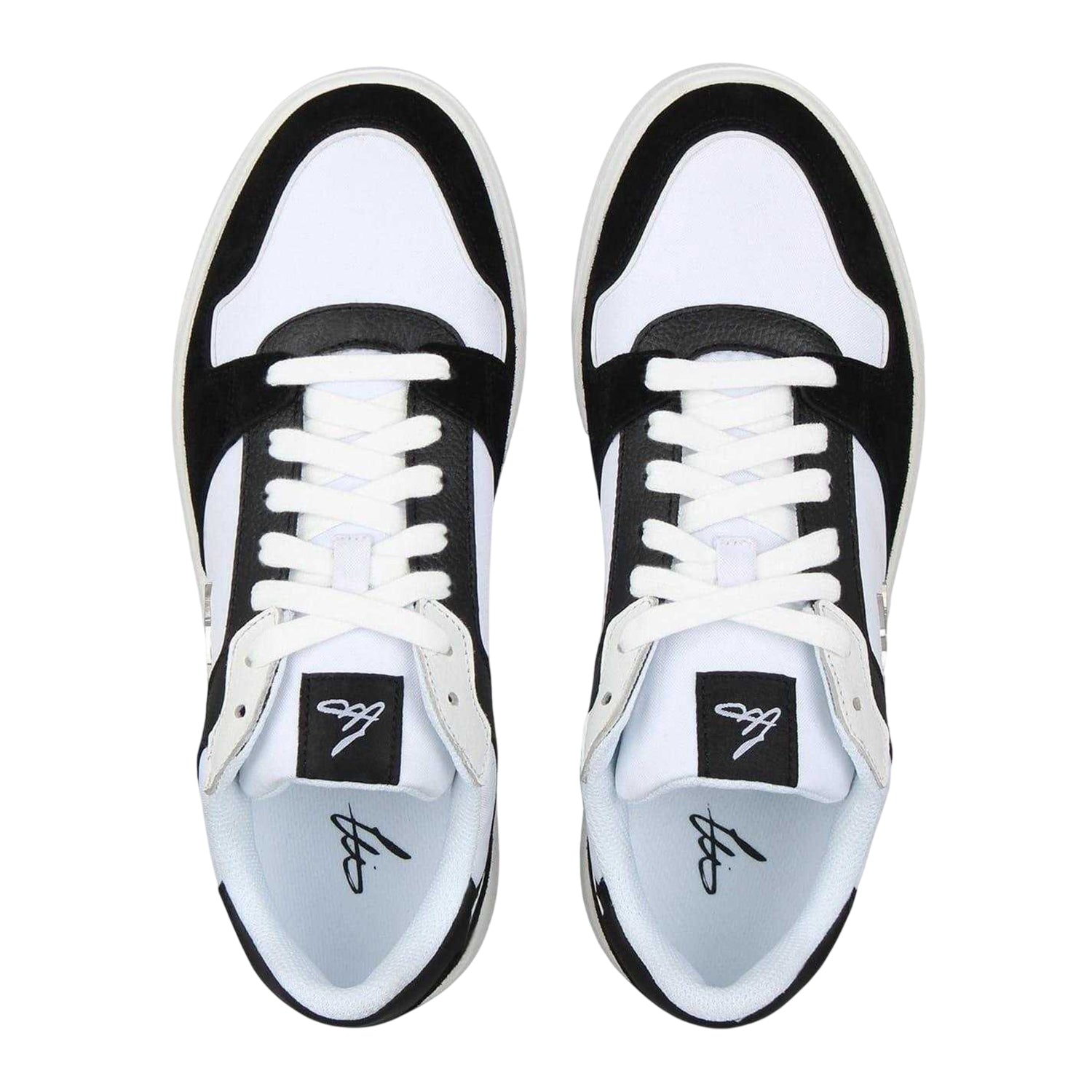Black-White - Lifestyle - Loyalti Mens T-Clip Set Leather Lace Up Clip Trainers