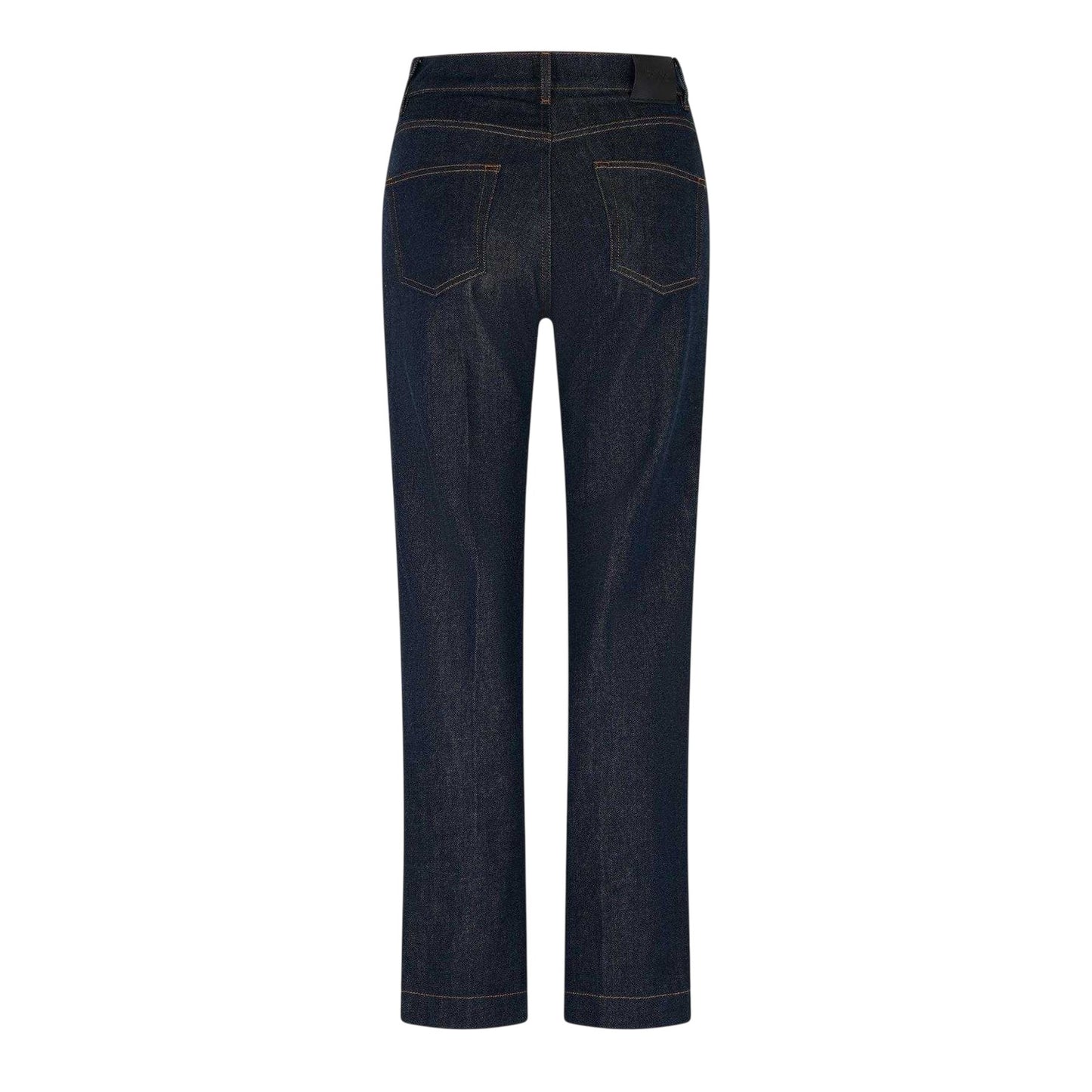 Blue - Back - Boss Womens-Ladies ADA HR Straight Leg Jeans