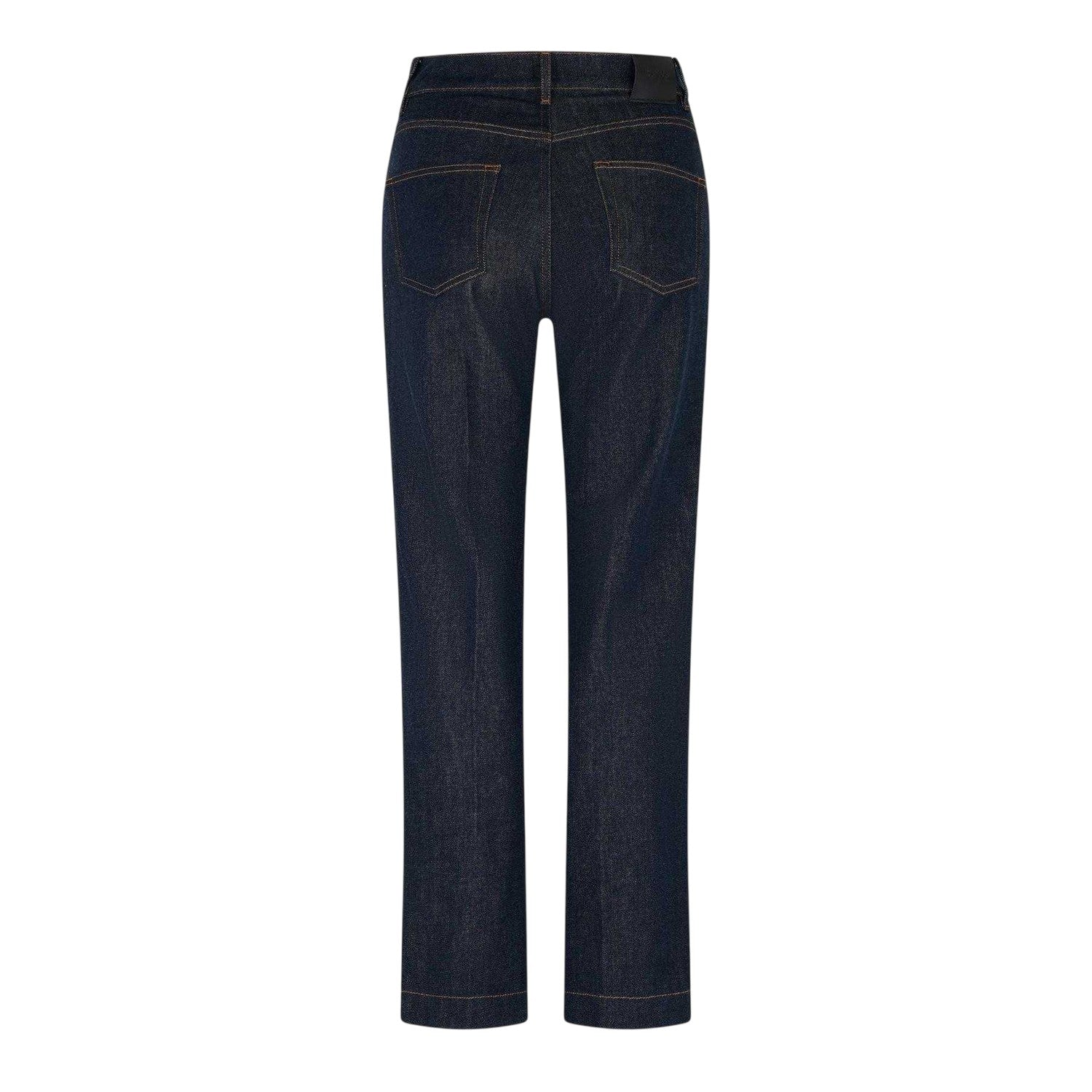 Blue - Back - Boss Womens-Ladies ADA HR Straight Leg Jeans