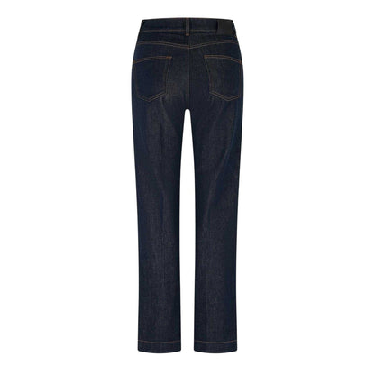 Blue - Back - Boss Womens-Ladies ADA HR Straight Leg Jeans