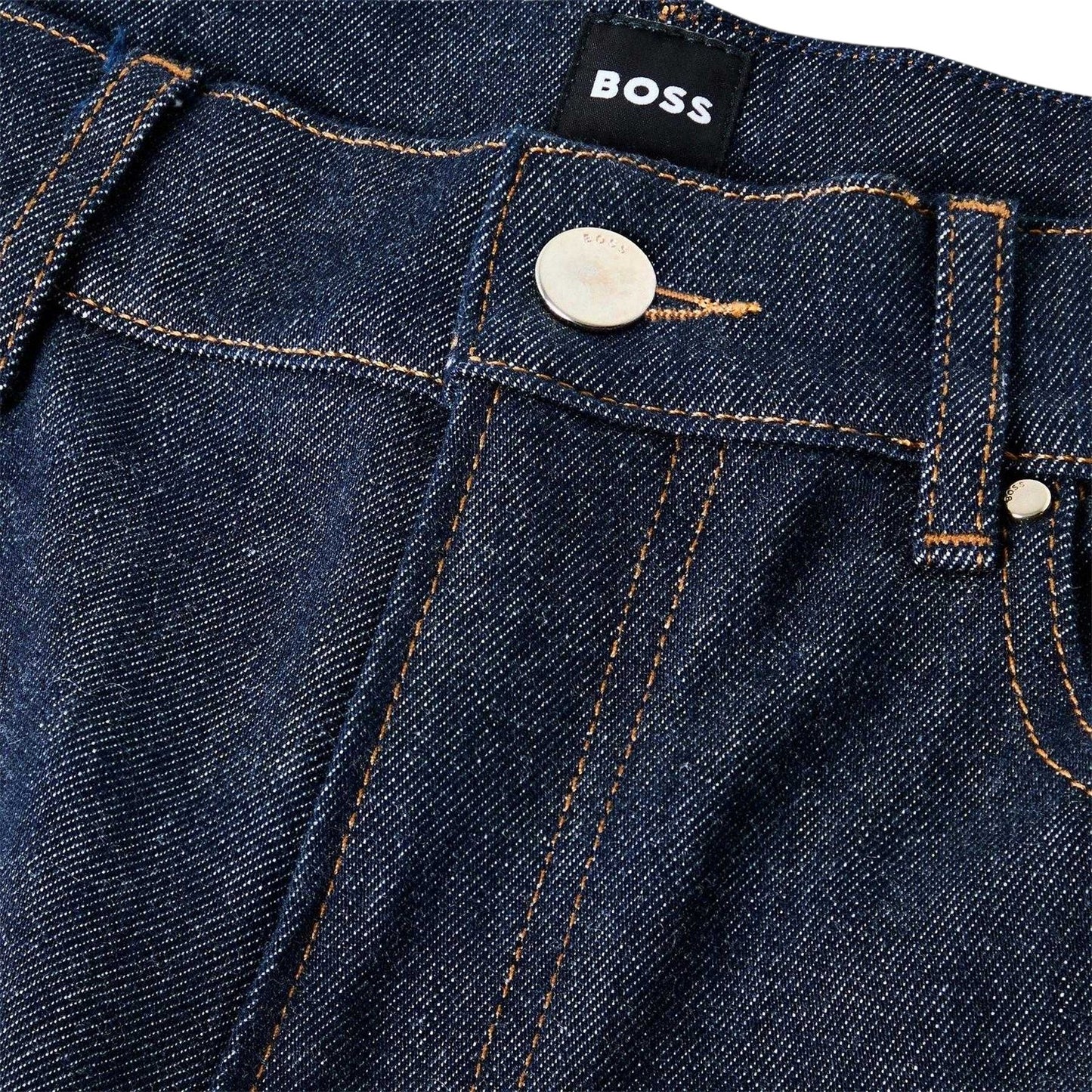Blue - Side - Boss Womens-Ladies ADA HR Straight Leg Jeans
