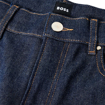 Blue - Side - Boss Womens-Ladies ADA HR Straight Leg Jeans
