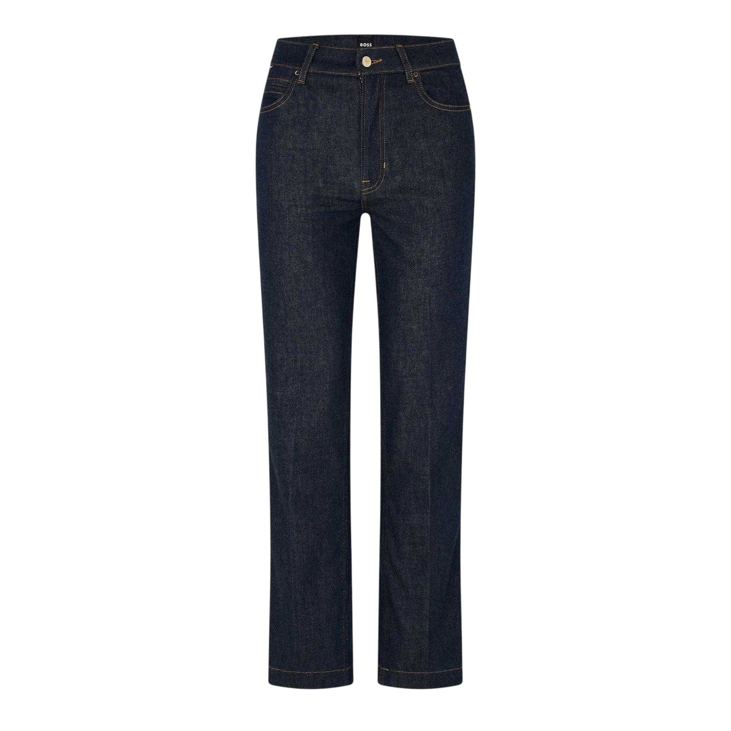 Blue - Front - Boss Womens-Ladies ADA HR Straight Leg Jeans